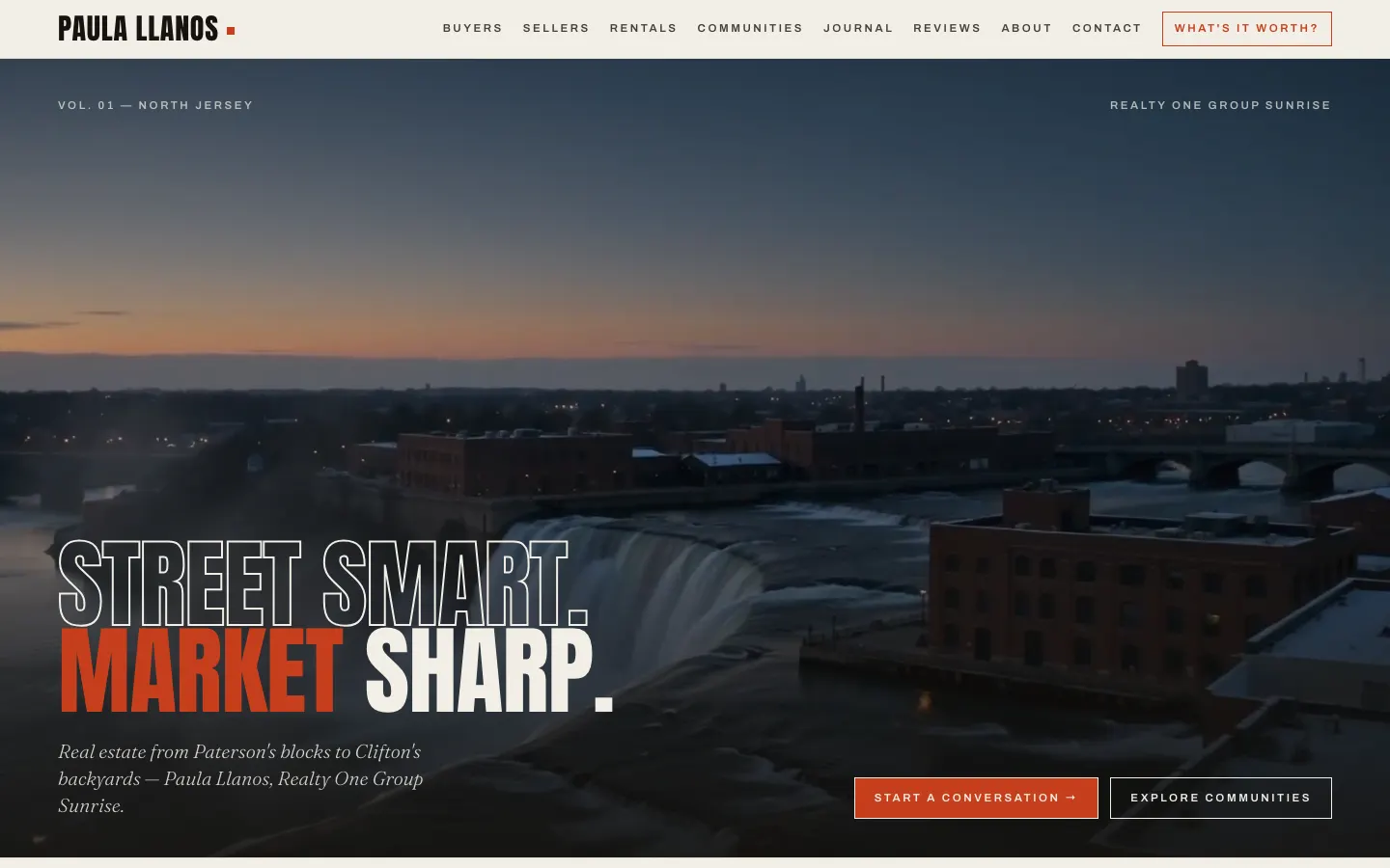The Paula Llanos website, built by Selah Creative
