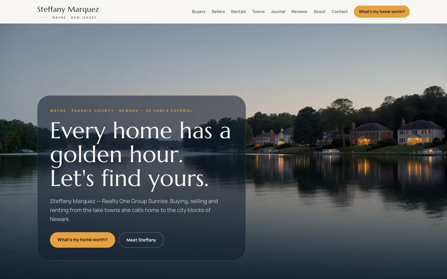 The Steffany Marquez website, built by Selah Creative